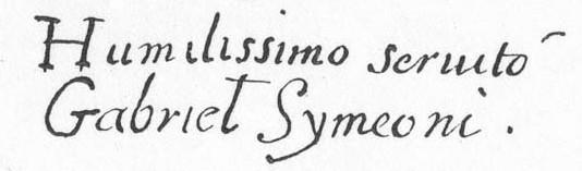 signature Symeoni, in Defrance, 1911, p.197